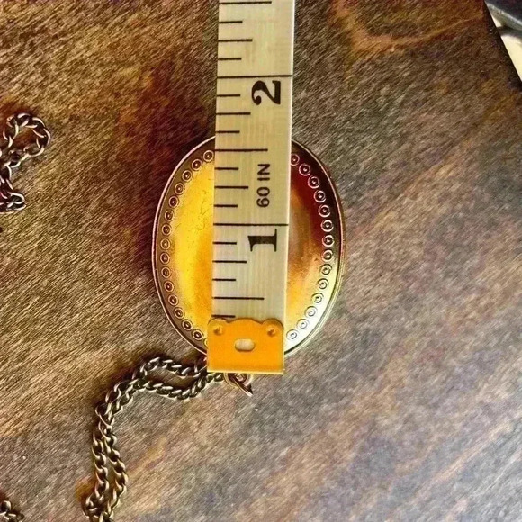 Statement Necklace in Turquoise Gems and Brass Design Deep Purple Gem - Picture 7 of 7